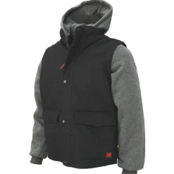 Tough Duck Safety Shoes|Work Outerwear<Duck Zip-Off Sleeve Jacket Black/Grey