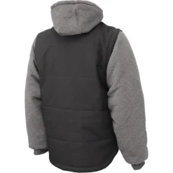 Tough Duck Safety Shoes|Work Outerwear<Duck Zip-Off Sleeve Jacket Black/Grey