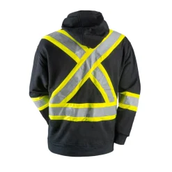 High-Visibility Hoodie with Reflective Stripes