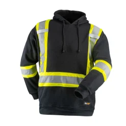 10/4 Job Safety Shoes|Work Outerwear<High-Visibility Hoodie with Reflective Stripes