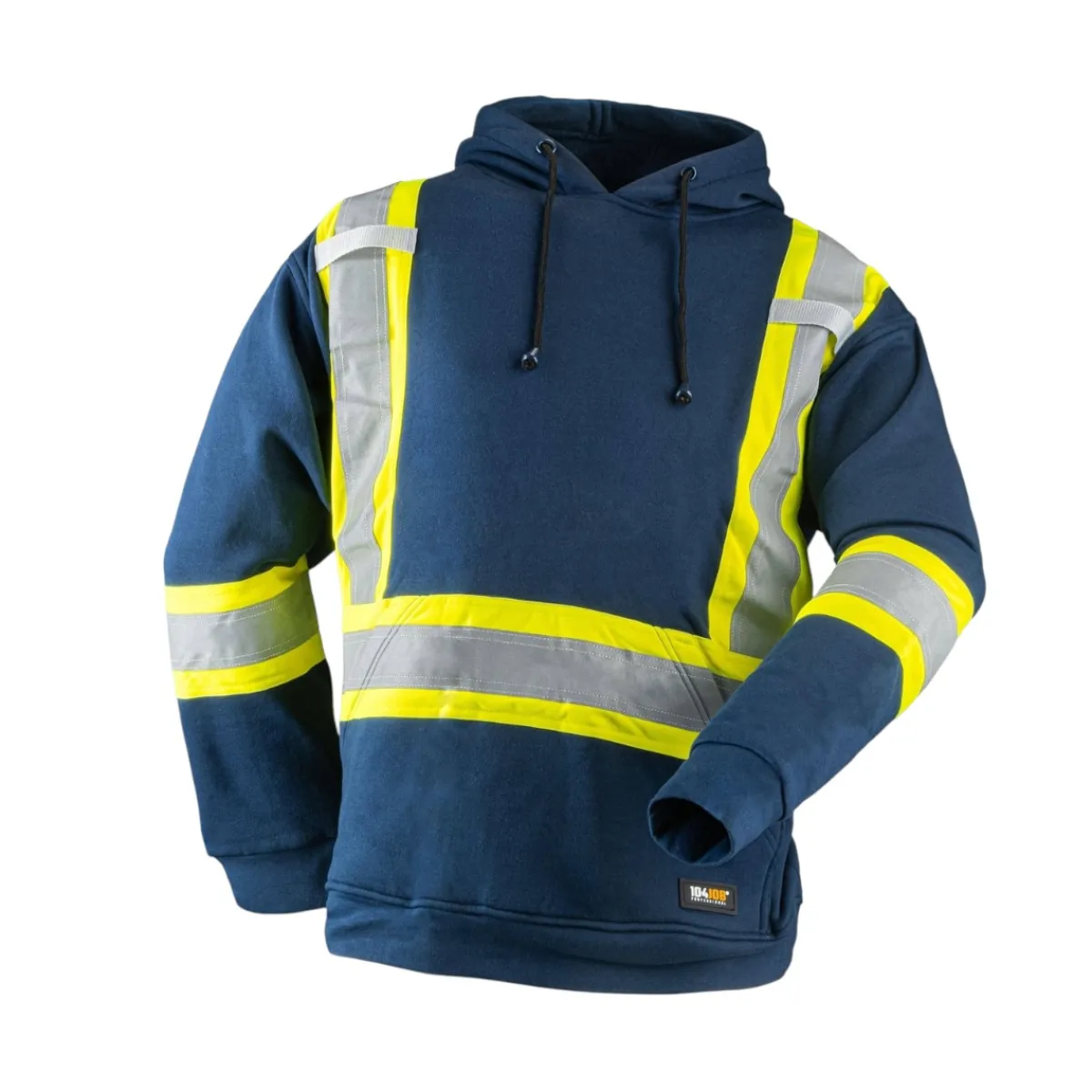10/4 Job Safety Shoes|Work Outerwear<High-Visibility Hoodie with Reflective Stripes