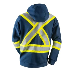 10/4 Job Safety Shoes|Work Outerwear<High-Visibility Hoodie with Reflective Stripes