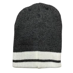 Misty Mountain Belts|Hats And Caps<4-Layer Black Sock Beanie Charcoal Stripe