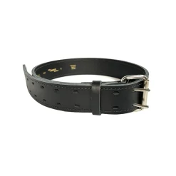 Cuir Atout Belts|Hats And Caps<2'' Leather Belt With 10-hole Lining Black