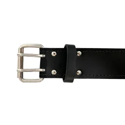 Cuir Atout Belts|Hats And Caps<2'' Leather Belt With 10-hole Lining Black