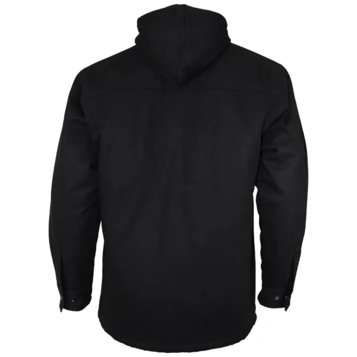 Lined canvas shirt with hood