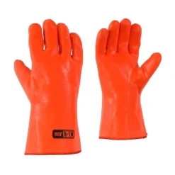 Long-Cuffed Flannel-Lined PVC Gloves