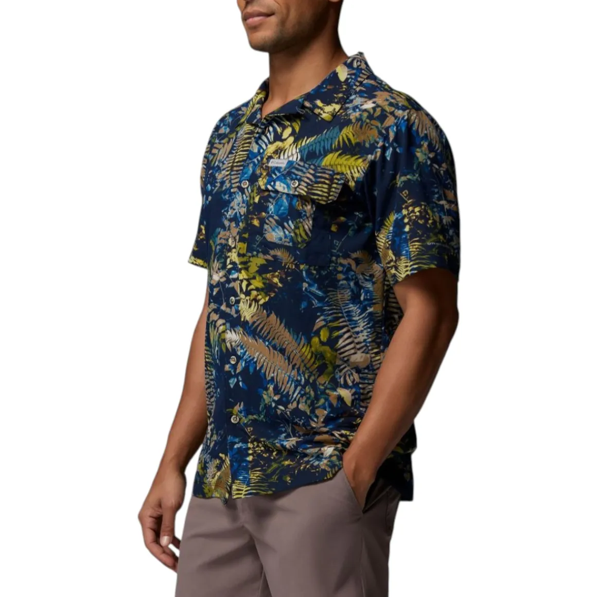 Men's Tech Trail Utility Printed Woven Short Sleeve Shirt