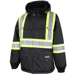 Men's Waterproof Work Coat With Reflective Stripes