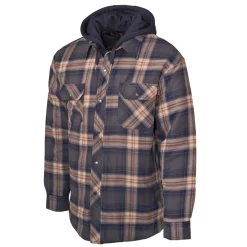 Men's WS06 Quilt Lined Hooded Flannel Jac-shirt