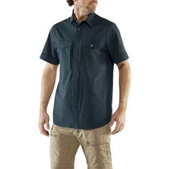 Fjällräven Shirts|Swimwear<Men's Abisko Trekking Short Sleeve Shirt Dark Navy