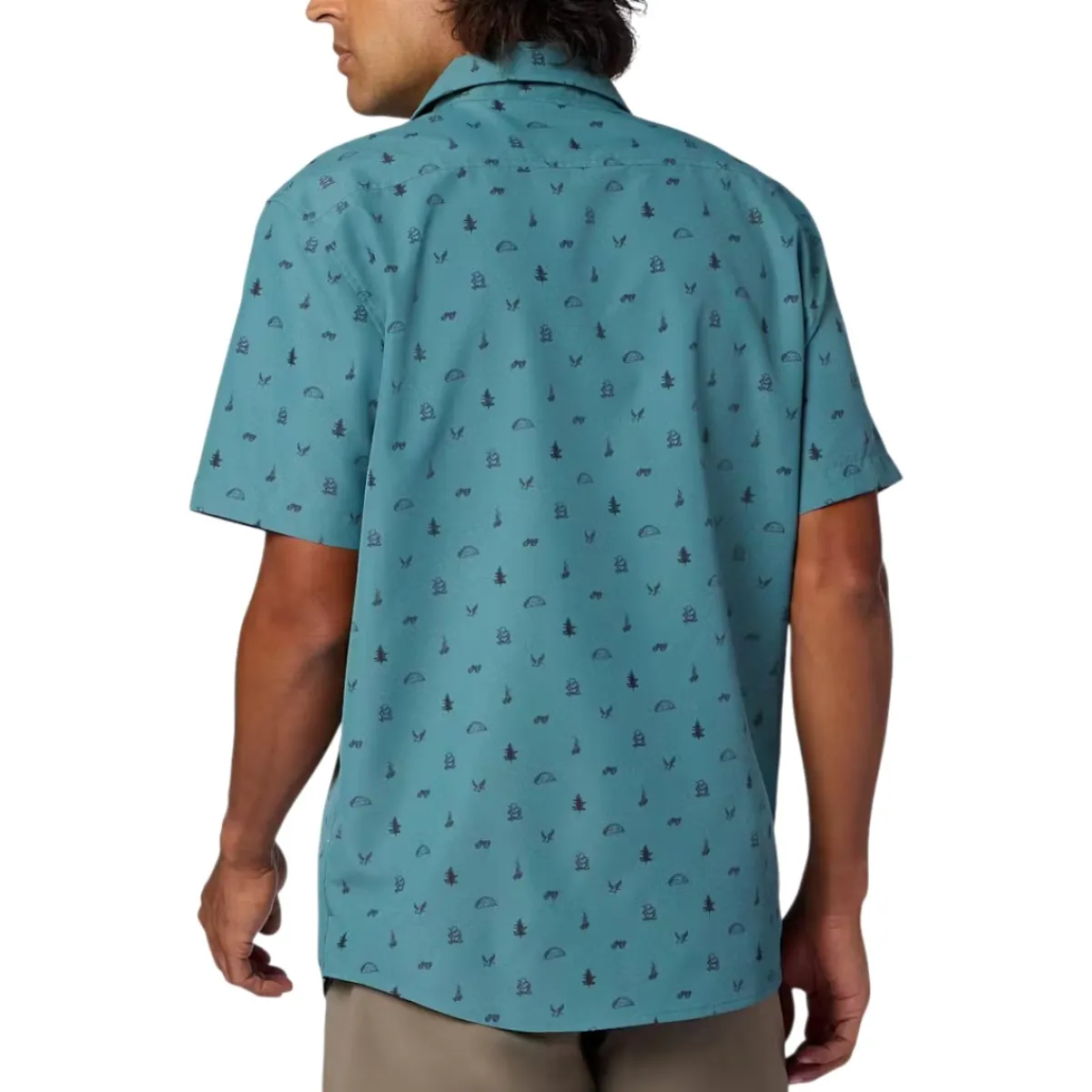 Marmot Shirts|Swimwear<Men's AirExchange UPF 40 Novelty Short-Sleeve Collared Shirt Seafloor Camping Trip