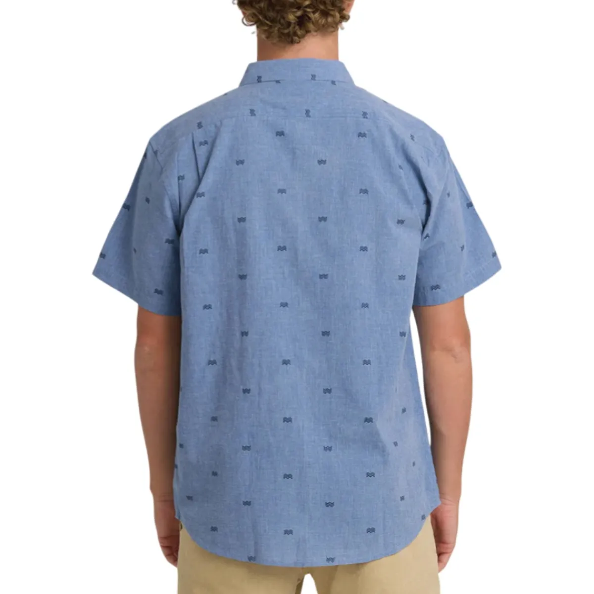 Billabong Shirts|Swimwear<Men's All Day Jacquard Short Sleeve Shirt Vintage Blue