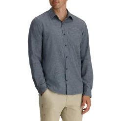 Royal Robbins Shirts|Swimwear<Men's Amp Lite Long-Sleeve Shirt Deep Blue Htr