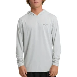 Billabong Shirts|Swimwear<Men's Arch Mesh Hooded Long Sleeve Vest Silver