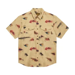 Hooké Waders And Wading Boots|Fishing Shirts And T-Shirts<Men's Atlantic Salmon Flies Short Sleeve Shirt Oat