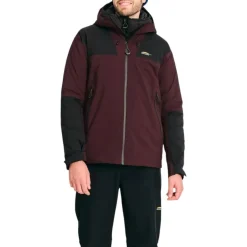 Chlorophylle Insulated Jackets|Windbreaker Jackets<Men's Baffin Waterproof Shell Jacket Chocolate / Pure Black
