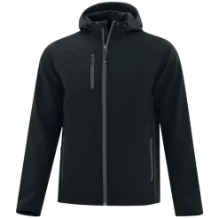 The Authentic T-Shirt Company Safety Shoes|Work Outerwear<Men's Coal Harbour 14oz Waterproof Hooded Jacket Black