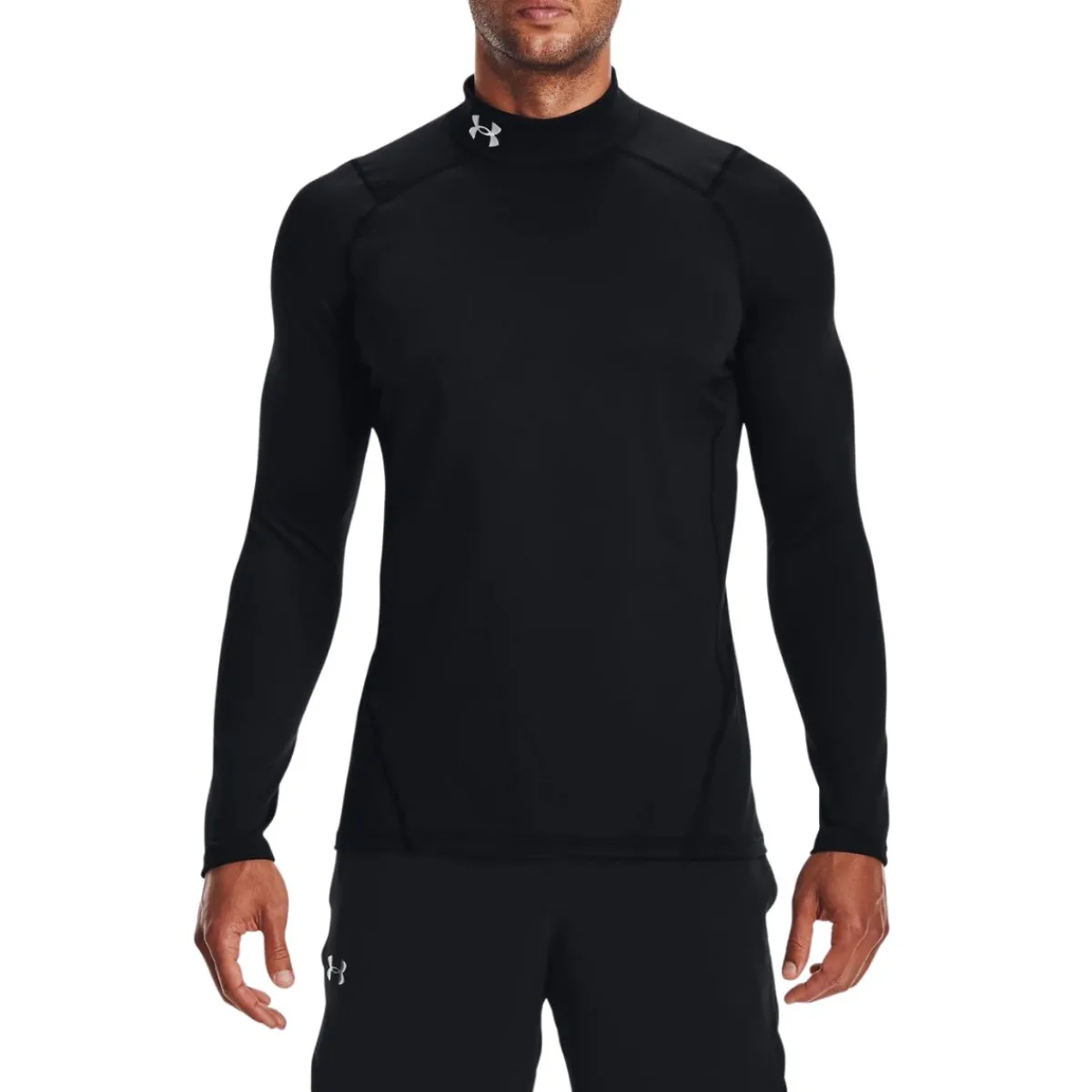 Under Armour Shirts|Swimwear<Men's ColdGear® Armour Long Sleeve Fitted Mock Black/White