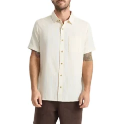 Roark Shirts|Swimwear<Men's Crosswinds Button Up Shirt Unbleached