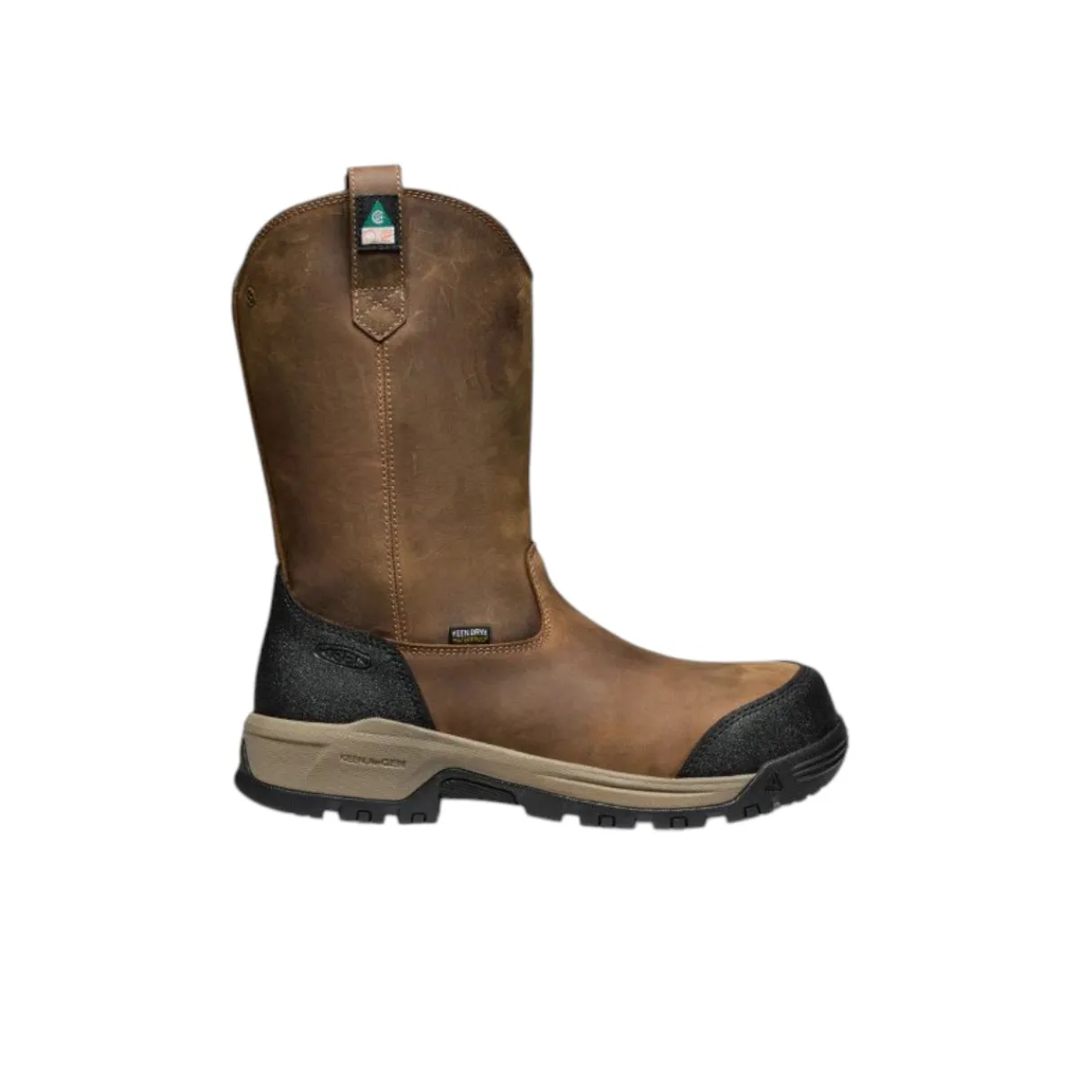 Keen Utility Safety Shoes|Work Outerwear<Men's CSA Evanston Pull-On Waterproof Boots Bison