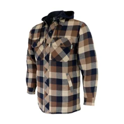 Gatts Safety Shoes|Work Outerwear<Men's 630DCF Flanel Lined Shirt with Hood Terra Nova