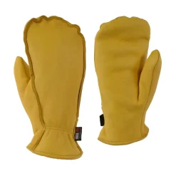 10/4 Job Safety Shoes|Work Outerwear<Men's Doubled Deer Leather Mittens Cream
