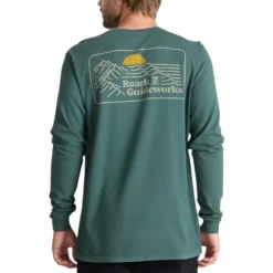 Roark Shirts|Swimwear<Men's Earth & Sea Premium Long Sleeve T-Shirt Slate Green