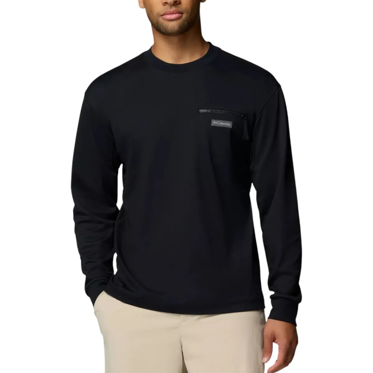 Columbia Shirts|Swimwear<Men's Echo Passage™ Long Sleeve Crew Shirt Black