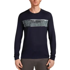 Icebreaker Boxers And Panties|Socks<Men's Elevation Line Merino 200 Oasis Long Sleeve Crew Thermal Top Midnight Navy