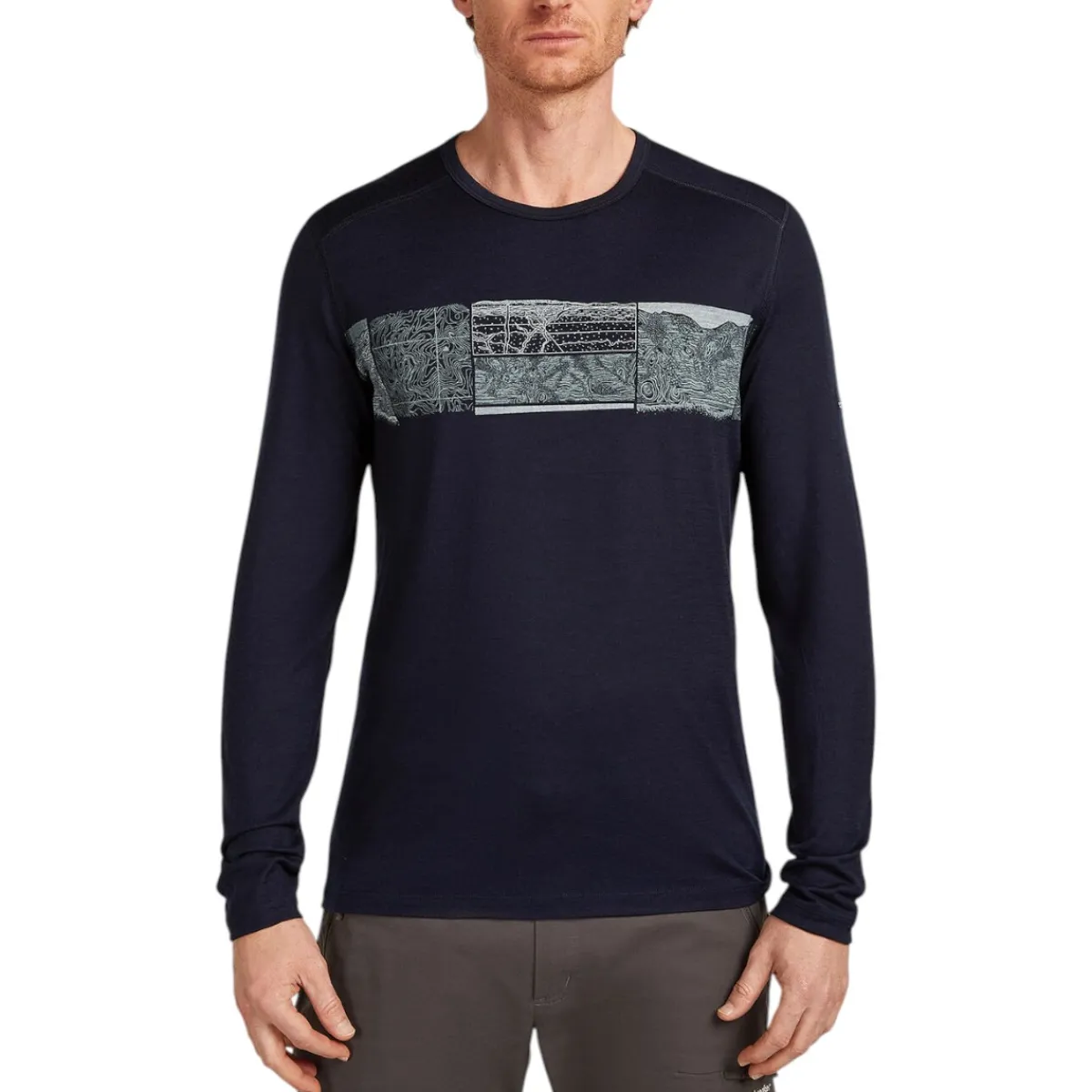 Icebreaker Boxers And Panties|Socks<Men's Elevation Line Merino 200 Oasis Long Sleeve Crew Thermal Top Midnight Navy