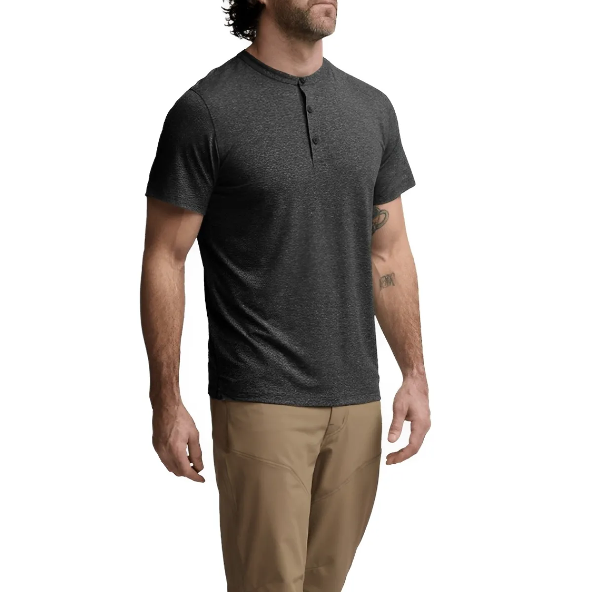 Sitka Shirts And Sweaters|Vests And Accessories<Men's Essential Henley T-Shirt Obsidian Heather