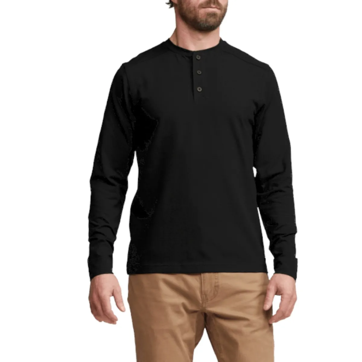 Sitka Shirts|Swimwear<Men's Foothills Long Sleeve Henley Black