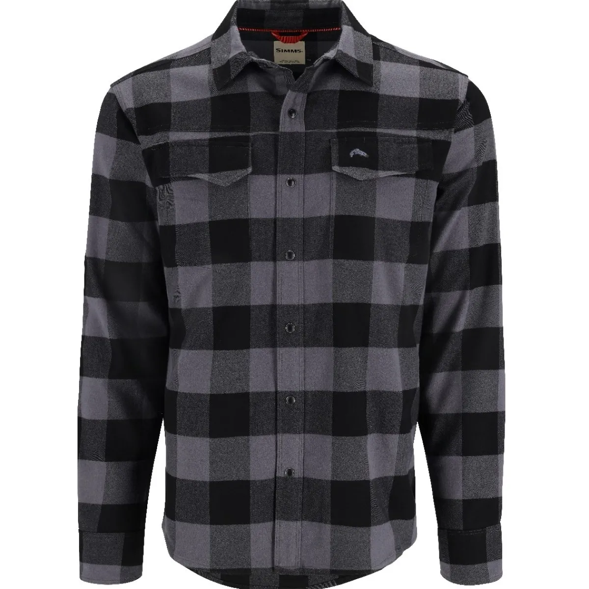 Simms Waders And Wading Boots|Fishing Shirts And T-Shirts<Men's Gallatin Long Sleeve Flannel Shirt Slate Buffalo Check
