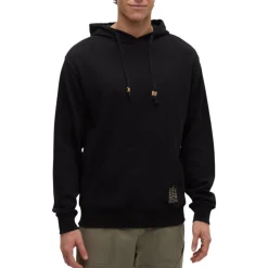 Tentree Shirts|Swimwear<Men's Getaway Relaxed Hoodie Meteorite Black / Light Moss