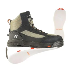 Korkers Waders And Wading Boots|Fishing Shirts And T-Shirts<Men's Greenback Wading Boots Dried Grass/Black