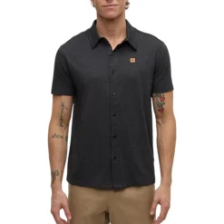 Tentree Shirts|Swimwear<Men's Hawthorn Shirt Meteorite Black Heather