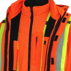 10/4 Job Safety Shoes|Work Outerwear<Men's 7-in-1 Jacket Orange
