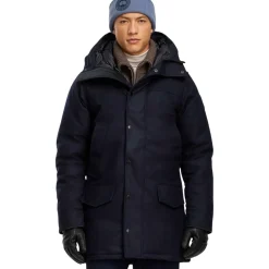 Canada Goose Insulated Jackets|Windbreaker Jackets<Men's Langford Wool Parka Atlantic Navy Melange
