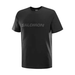 Salomon Shirts|Swimwear<Men's Logo Short Sleeve T-Shirt Deep Black