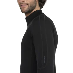 Icebreaker Shirts|Swimwear<Men's 300 MerinoFine Polar Long Sleeve Half Zip Thermal Top Black