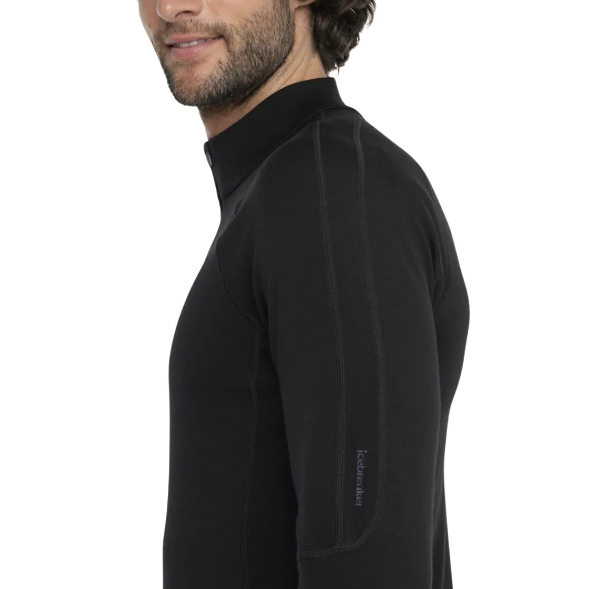 Icebreaker Shirts|Swimwear<Men's 300 MerinoFine Polar Long Sleeve Half Zip Thermal Top Black