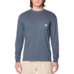 Mountain Hardwear Shirts|Swimwear<Men's MHW™ Logo Pocket Relaxed Long Sleeve Moon Blue