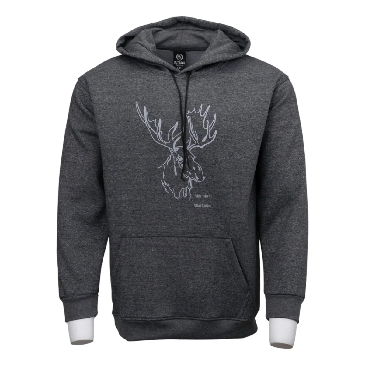 Outback Waders And Wading Boots|Fishing Shirts And T-Shirts<Men's Moose Hoodie Charcoal