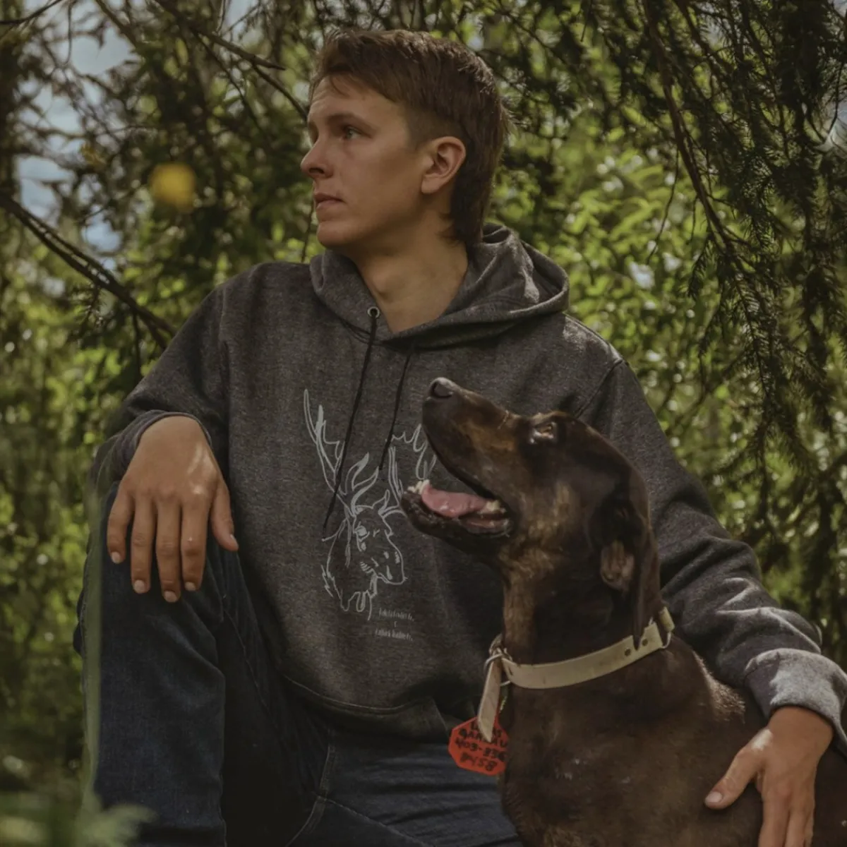 Outback Waders And Wading Boots|Fishing Shirts And T-Shirts<Men's Moose Hoodie Charcoal