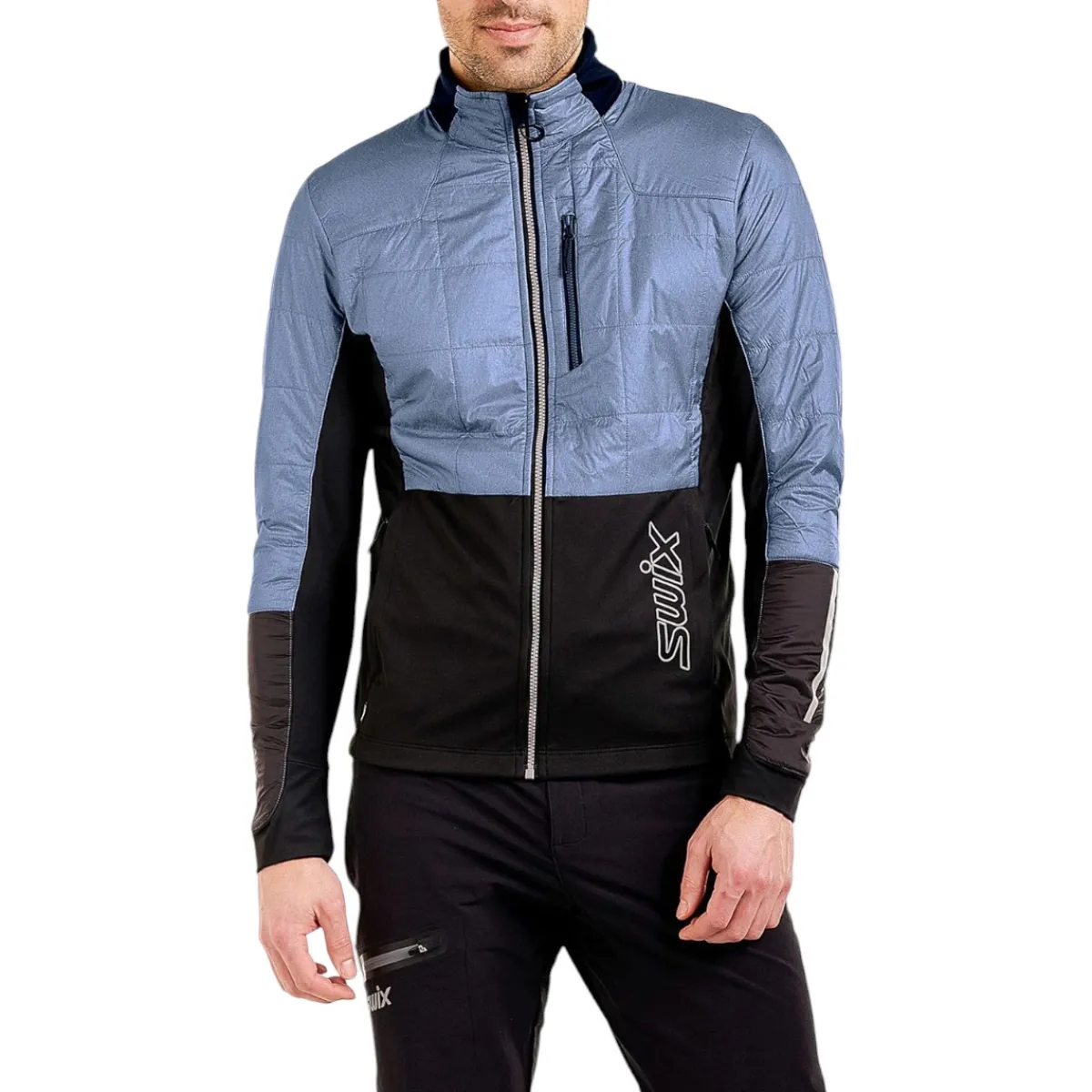 Swix Insulated Jackets|Windbreaker Jackets<Men's Navado Hybrid Jacket Cadet