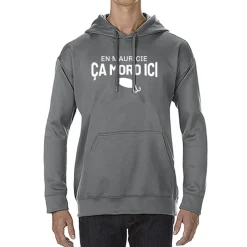 En Mauricie ça mord ici Shirts|Swimwear<Men's Outfitters Mauricie Hoodie Grey