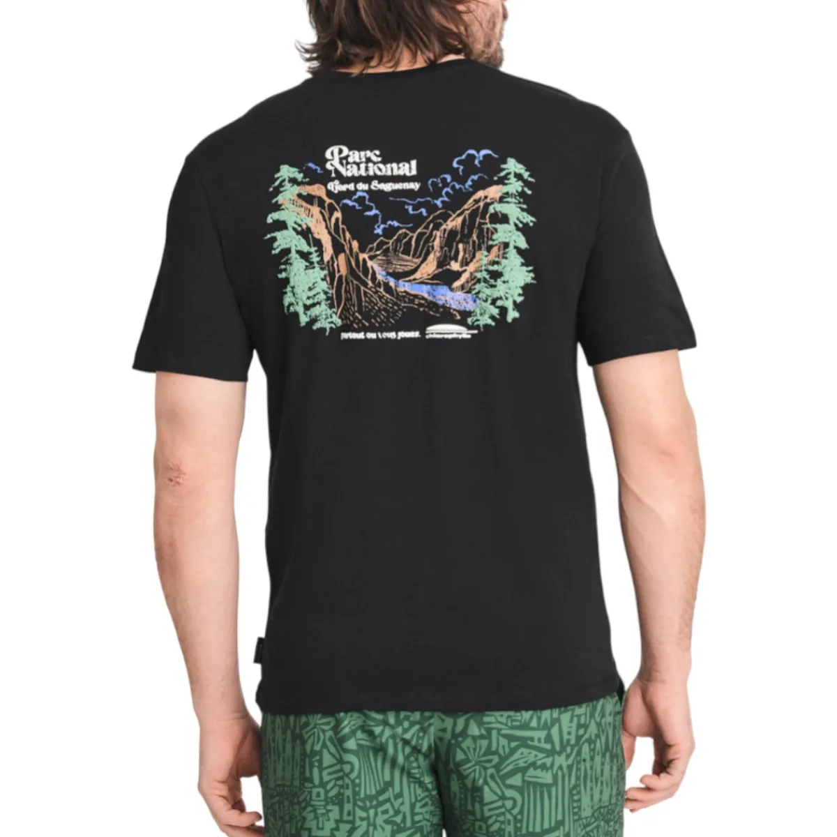 Chlorophylle Shirts|Swimwear<Men's Parc National T-Shirt Pure Black