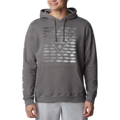 Columbia Waders And Wading Boots|Fishing Shirts And T-Shirts<Men's PFG Elements Hoodie City Grey Gradient