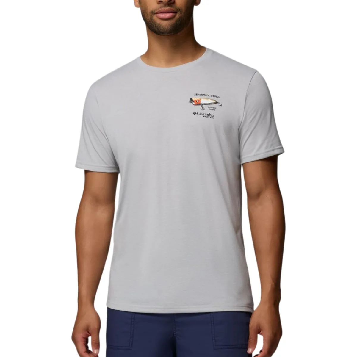 Columbia Shirts|Swimwear<Men's PFG Lure Lineup T-Shirt Cool grey heather
